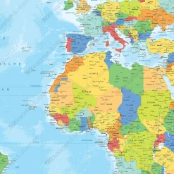 Wereldkaart XXL Staatkundig Nederlandstalig 1674