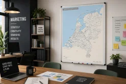 Whiteboard Gemeentekaart Nederland Eenvoudig WB305