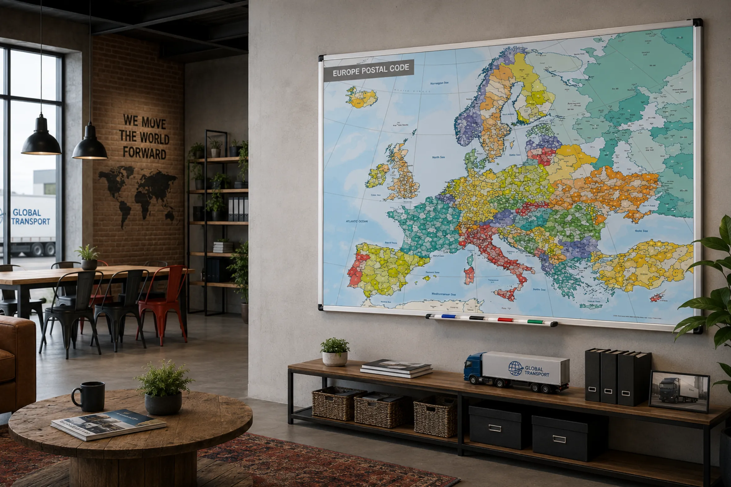 Whiteboard Postcodekaart Europa WB1797