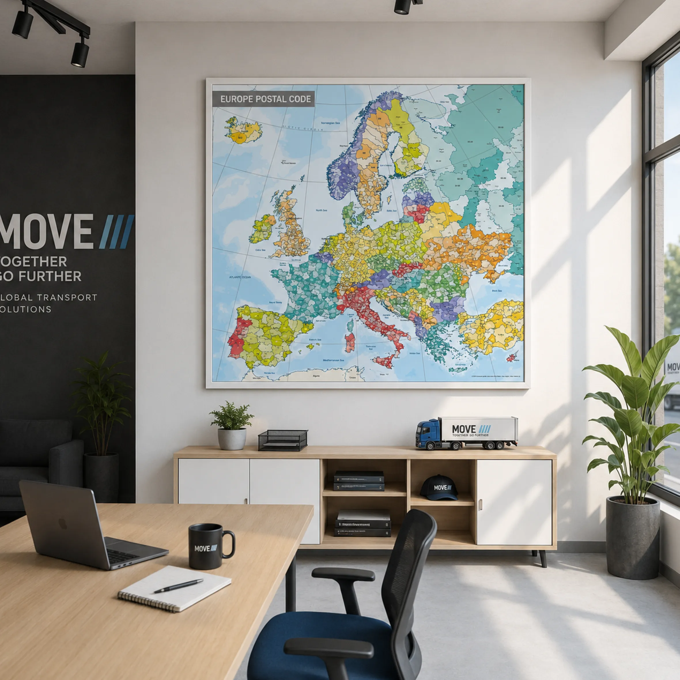 Whiteboard Postcodekaart Europa WB1797