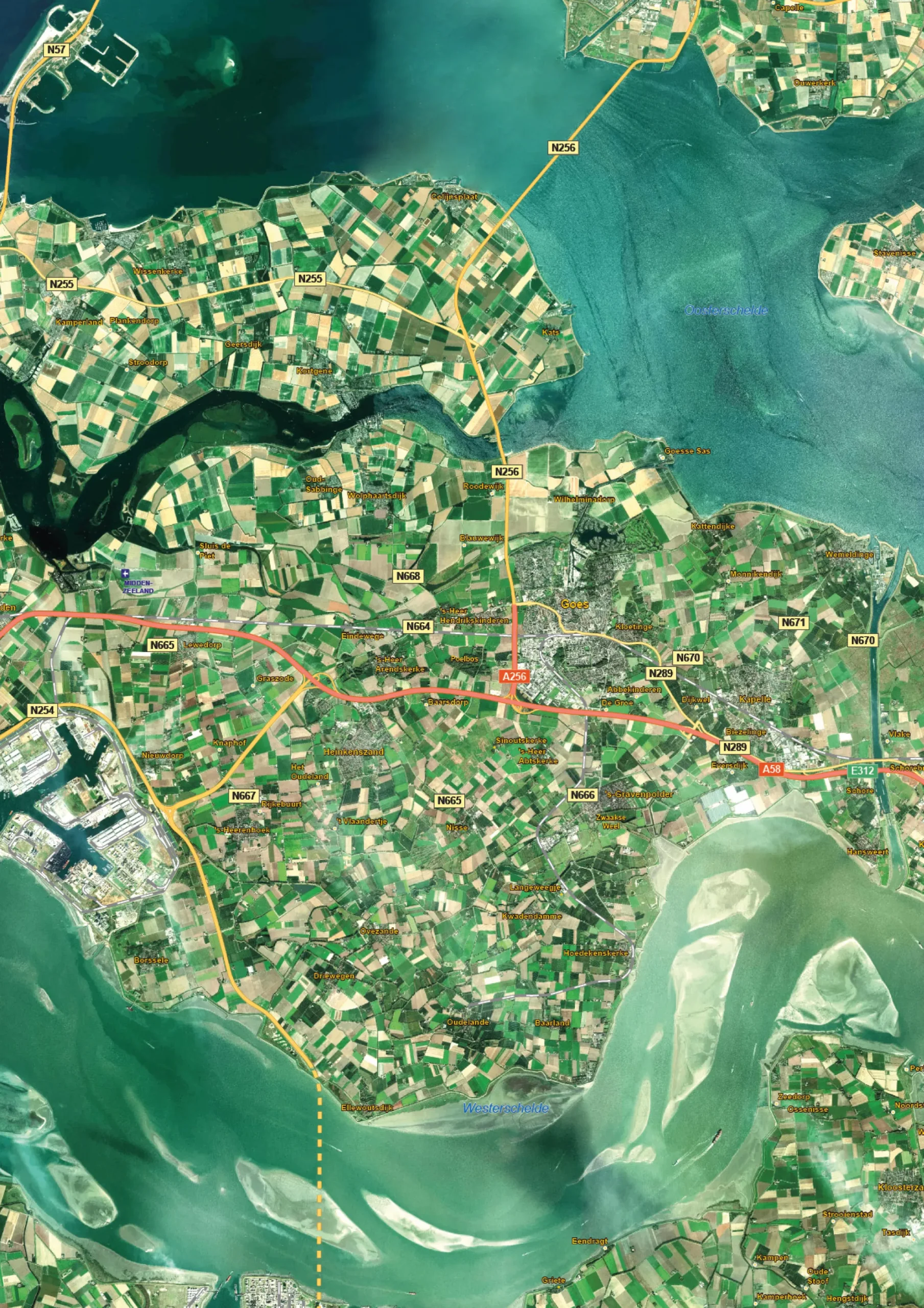 Zeeland Satellietkaart 1656