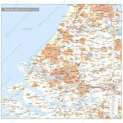 Zuid-Holland Provinciekaart Staatkundig 1560
