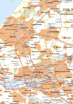 Zuid-Holland Provinciekaart Staatkundig 1560