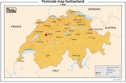 Zwitserland 2-cijferige postcodekaart 527